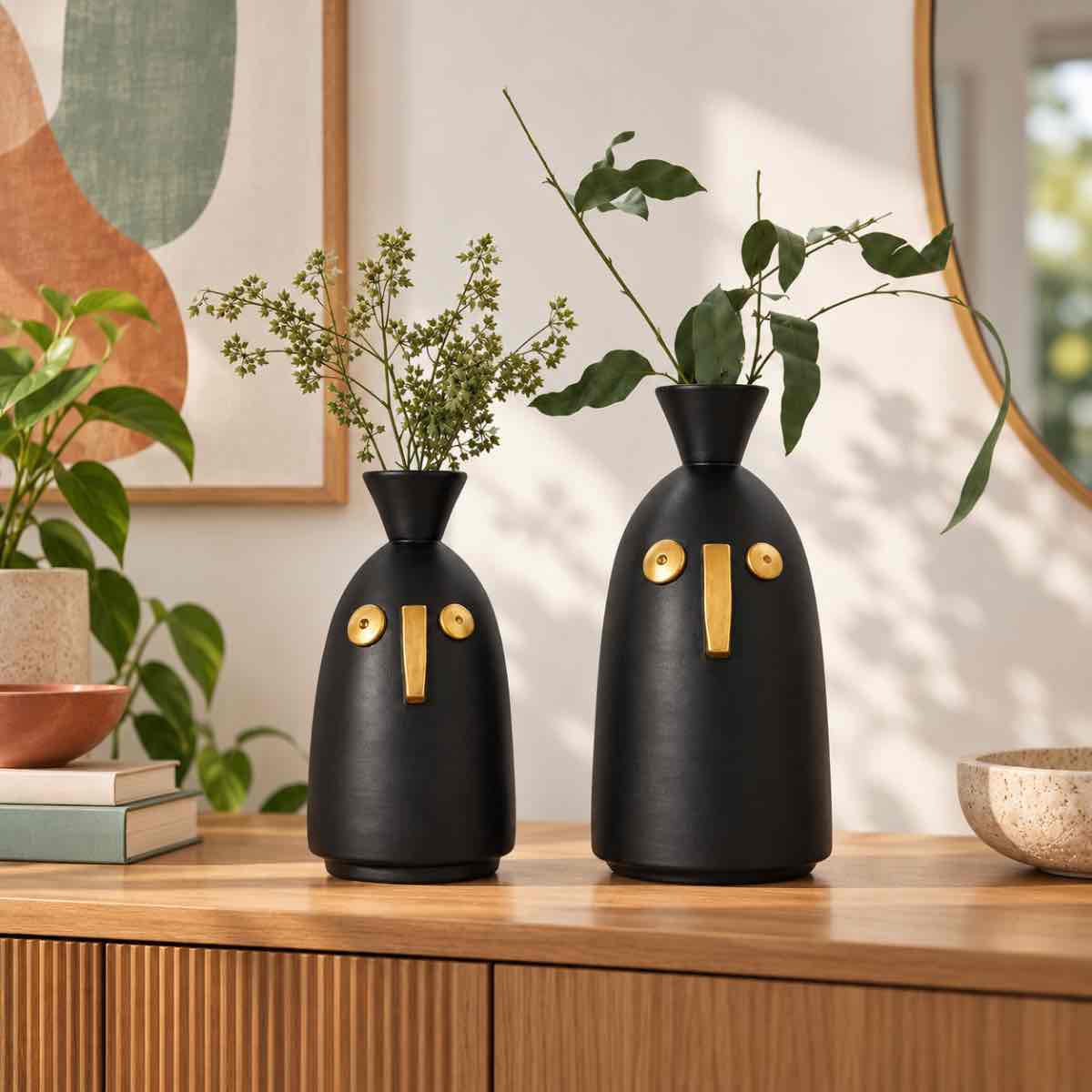 Vases graphiques élégants pour un décor unique et raffiné
