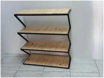 Porte chaussure en Bois et Acier 80x30cm hauteur 80 cm
