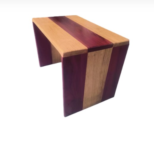 TABLE BASSE MODERNE EN BOIS DE FRAKE ET PADOUK(64 × 40× 44cm)