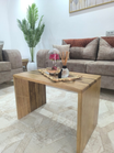 Table basse en bois fraké (64 × 40 × 44 cm)