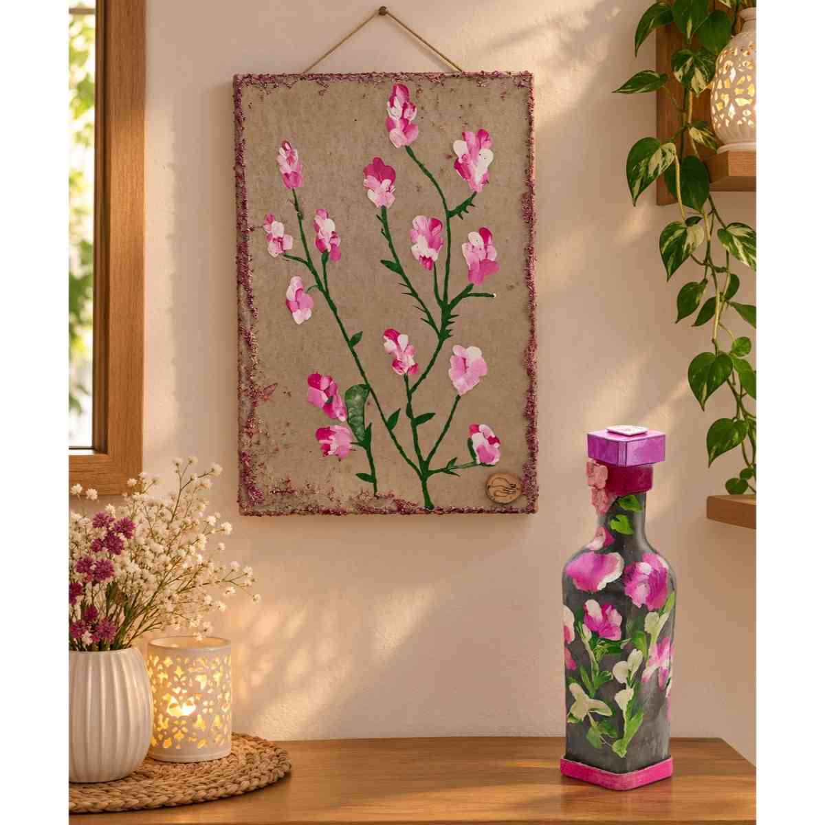 tableau artisanal réversible peint à la main pour une déco unique