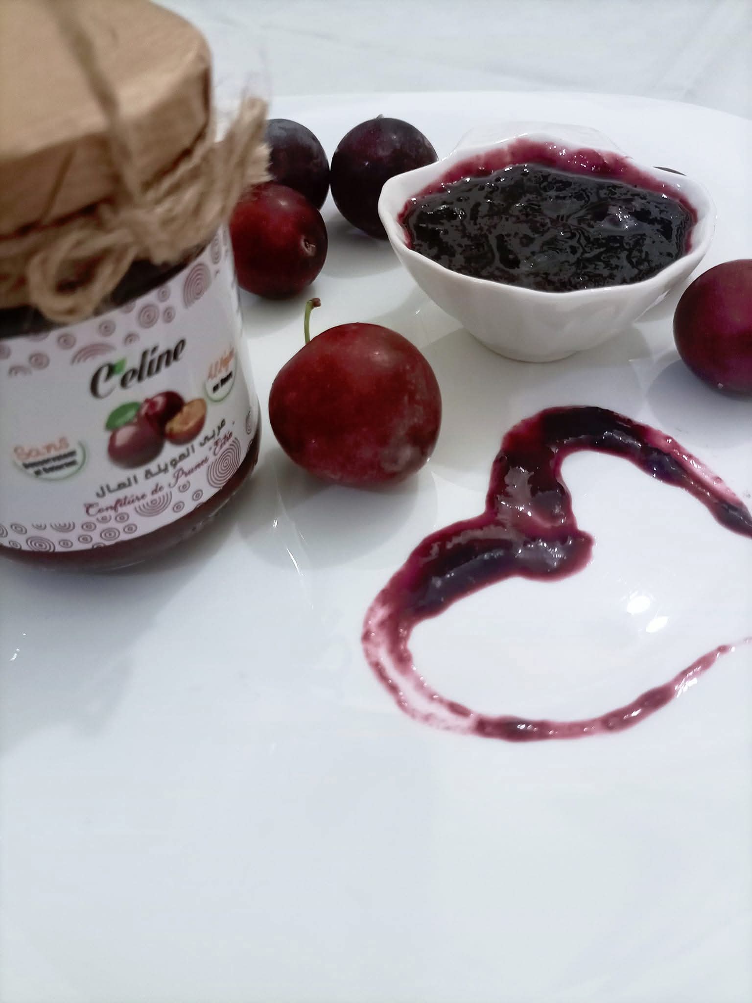 confiture prunes rouges goût authentique et allégée en sucre