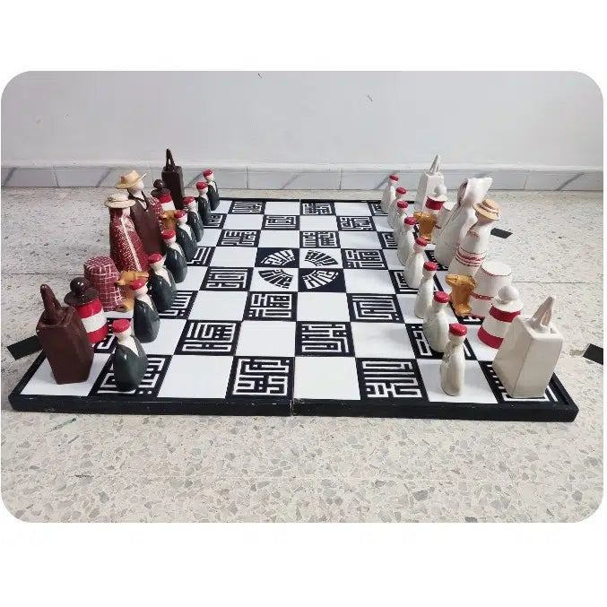 jeu d'échec céramique fait main exclusif pour collectionneur