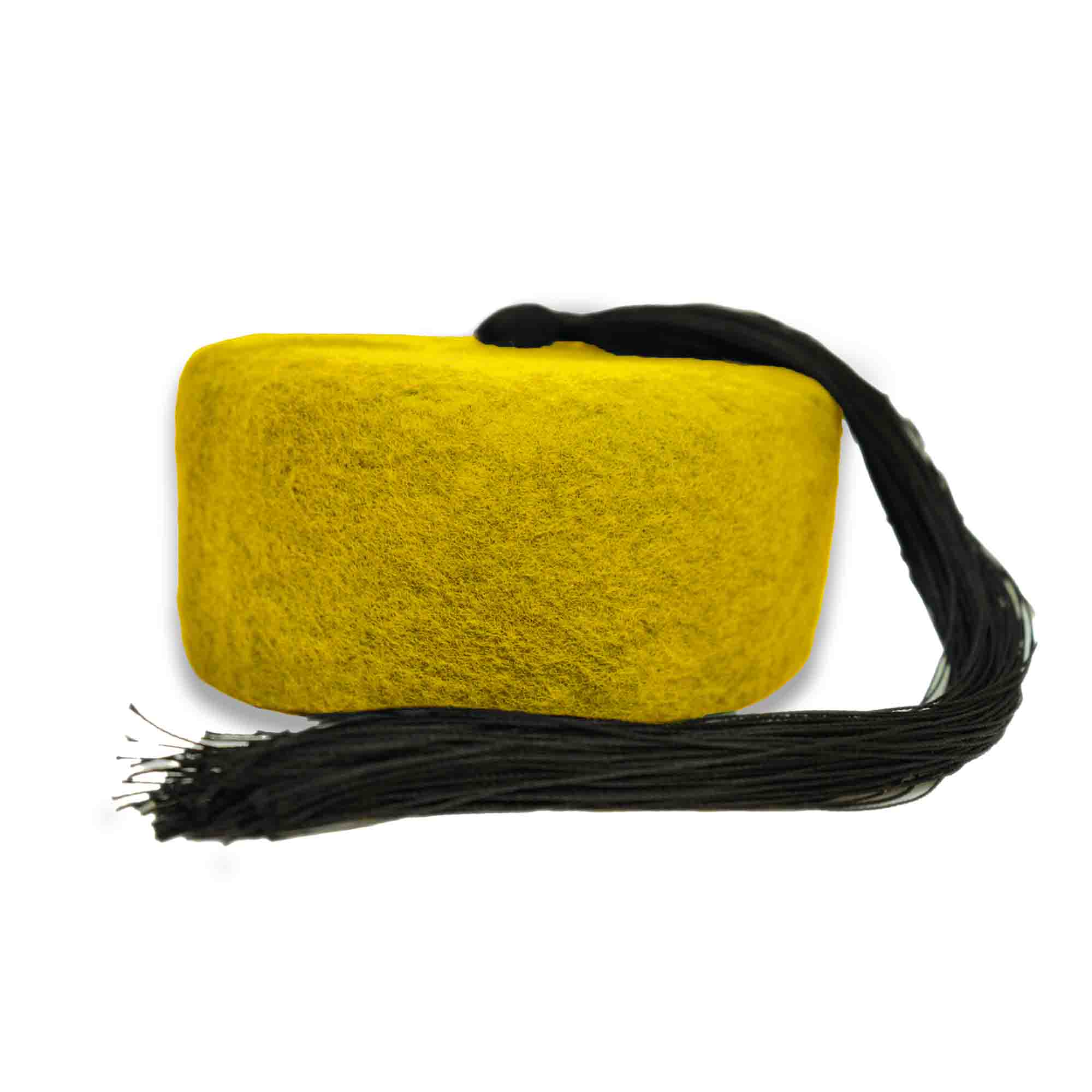Chéchia Tunisienne Jaune Avec Pompon En Laine