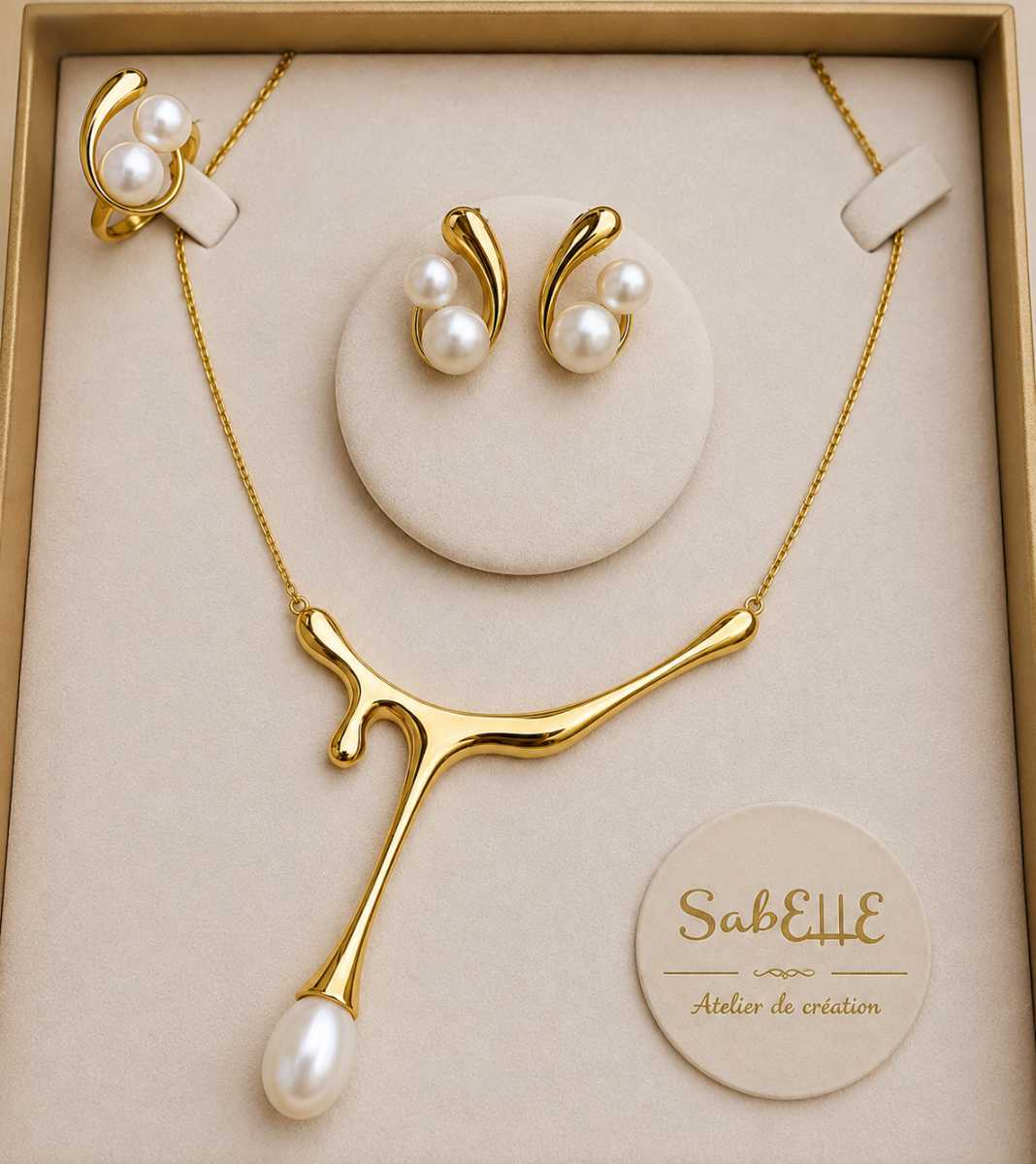 collier argent 925 or 24k avec vraies perles de culture exclusif