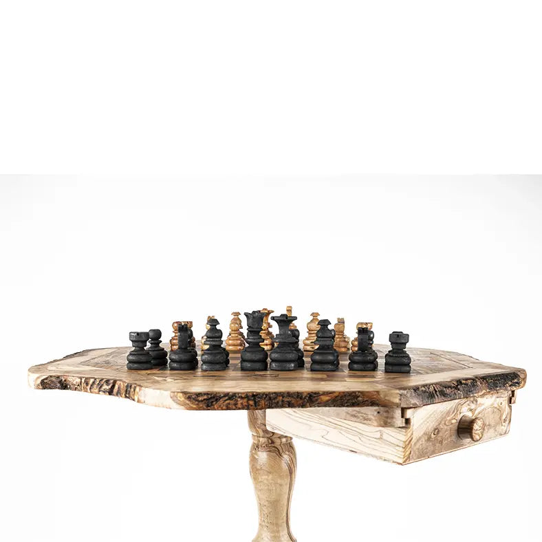 Table Jeux D’échec Avec Tiroirs + Pions | 50*50