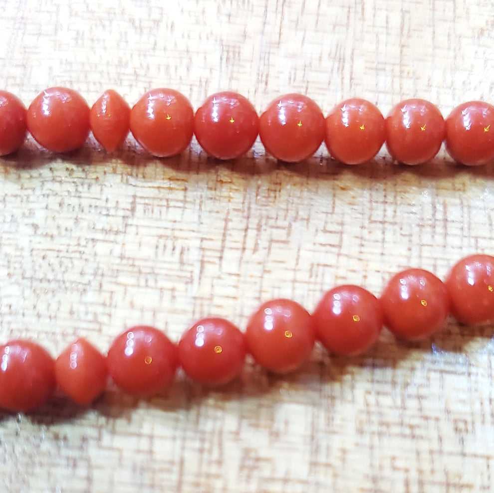 chapelet rouge en corail tunisien fait main 33 perles premium