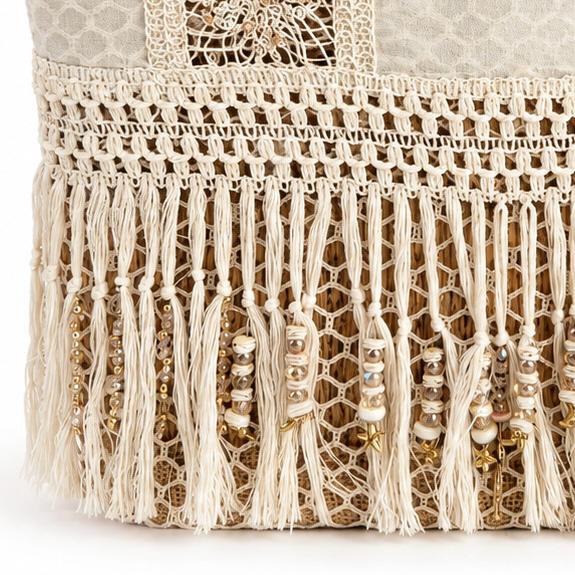 Sac cabas en dentelle artisanale pour un style unique et chic
