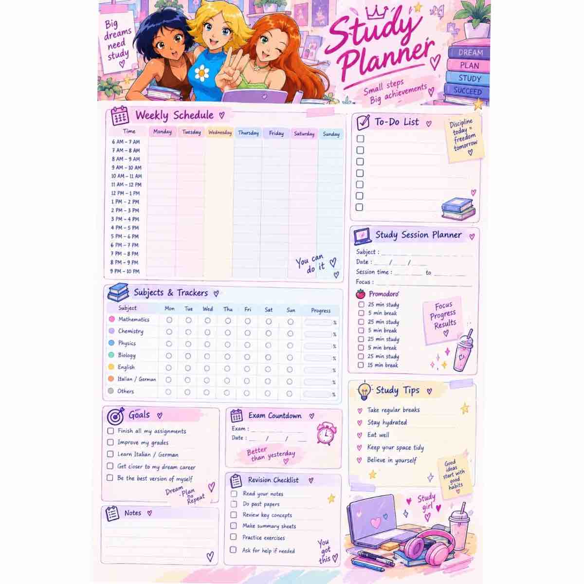 agenda étudiant Totally Spies un compagnon stylé et unique