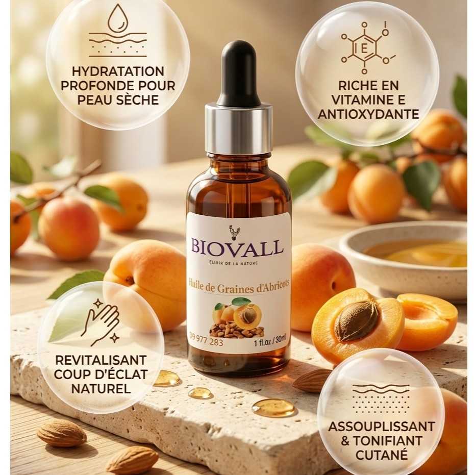 Huile abricot pure pour une peau éclatante et nourrie