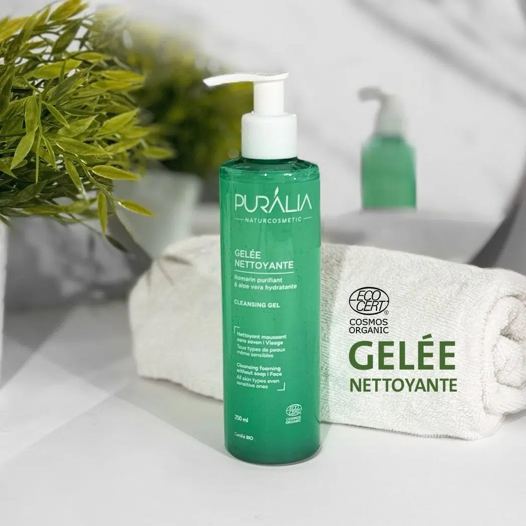 Gelée nettoyante moussante BIO à l’Aloe Vera pour peaux sensibles