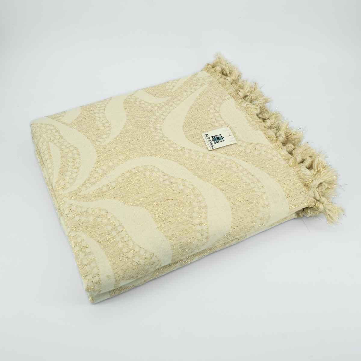 Jeté en coton recyclé Lurex