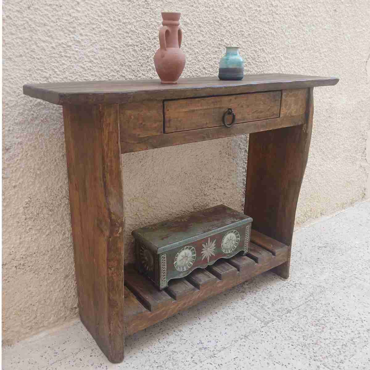 table console bois chêne dimensions 100x79x30 cm qualité premium