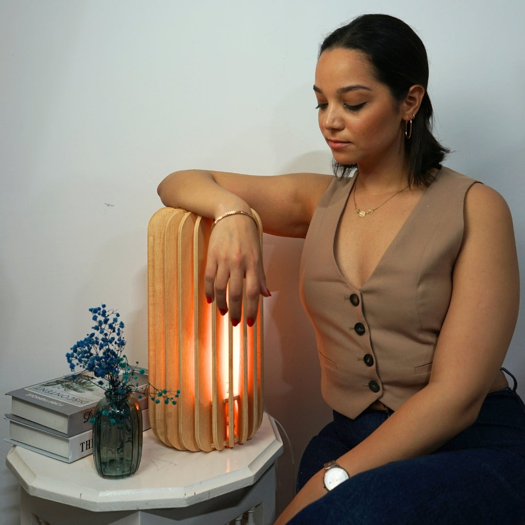 Lampe en bois artisanale : Éclairez votre intérieur avec élégance - artisanat Tunisien fait main | ILEYCOM