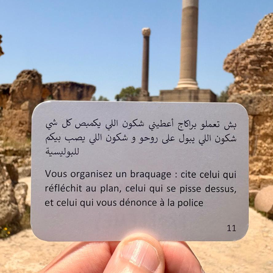 Jeu des problèmes avec 250 cartes bilingues (Tunisien et Français)