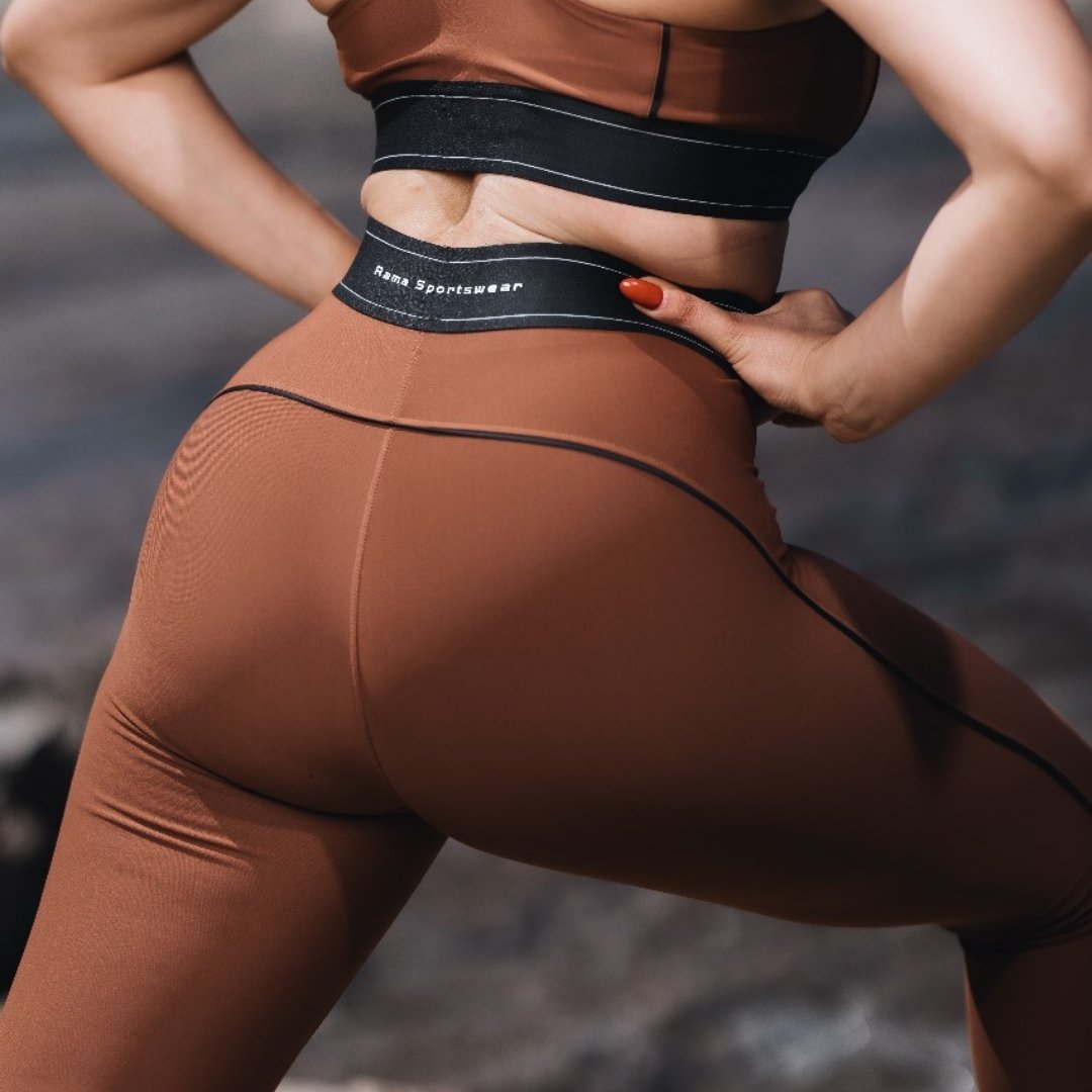 Legging de sport taille haute RAMA - artisanat Tunisien fait main | ILEYCOM