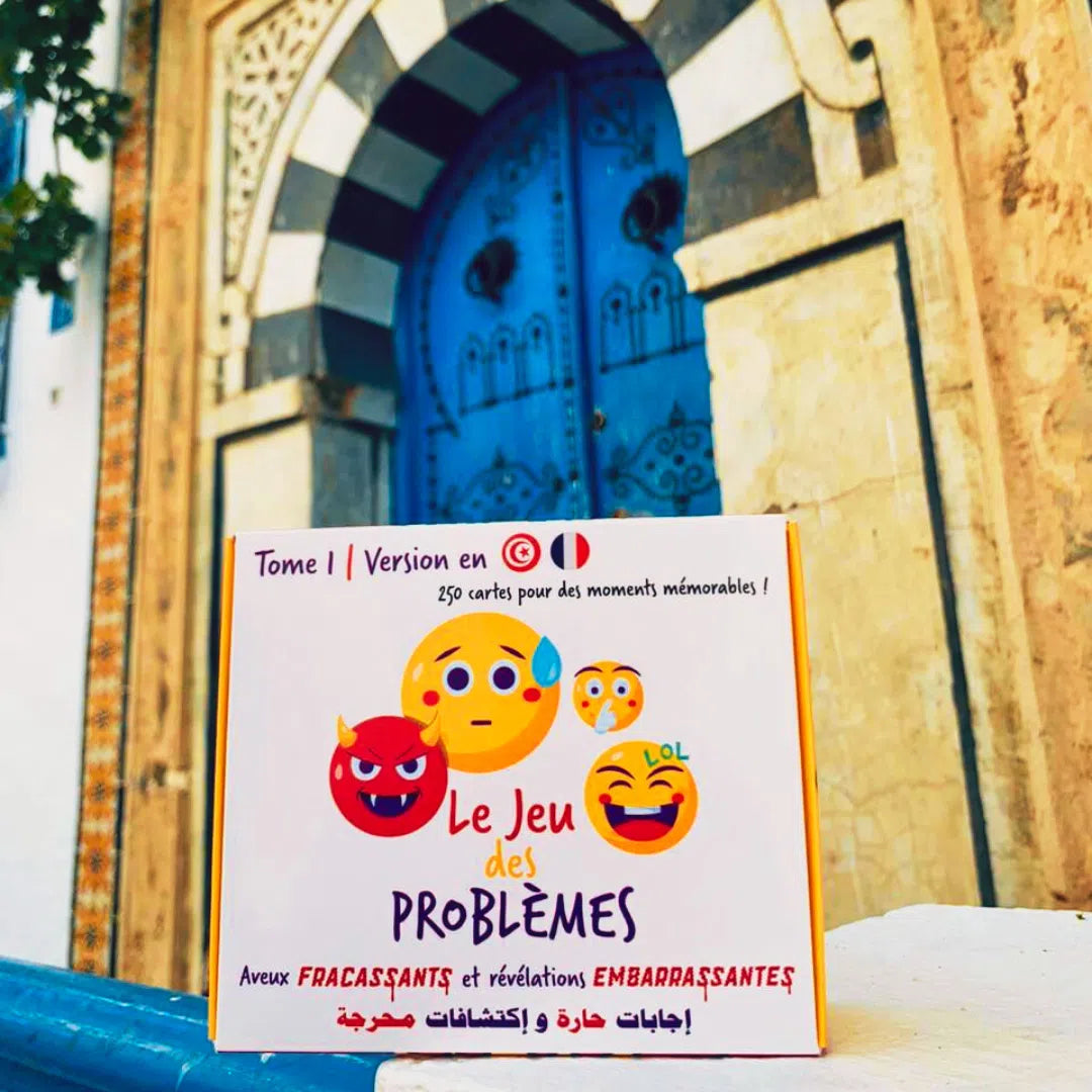 Jeu des problèmes avec 250 cartes bilingues (Tunisien et Français)