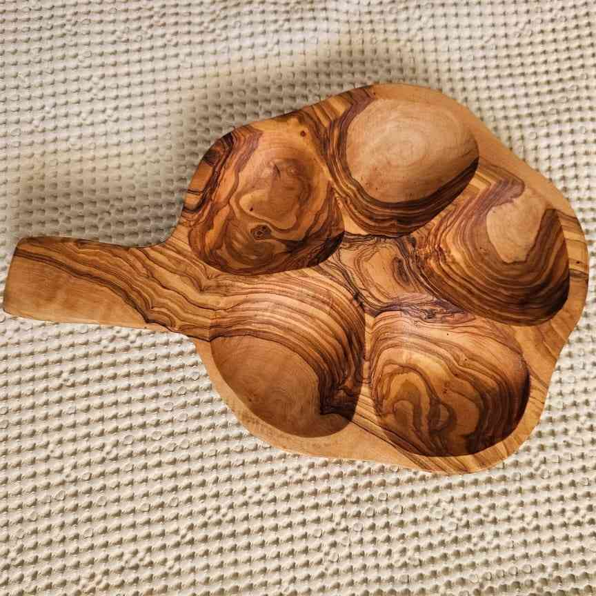 présentoir fruits secs en bois naturel design fleur exclusif