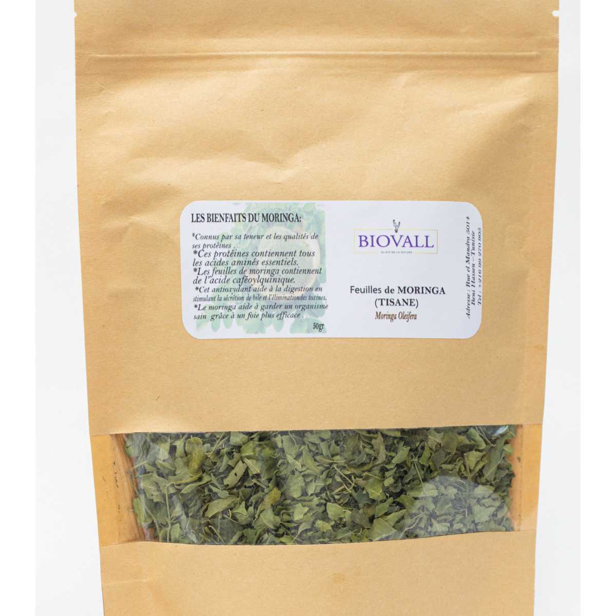Tisane Moringa premium bienfaits santé en sachet de 50 g