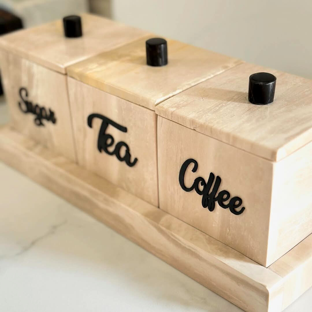 Pack Coin Café – 3 Boîtes avec Plateau en Marbre