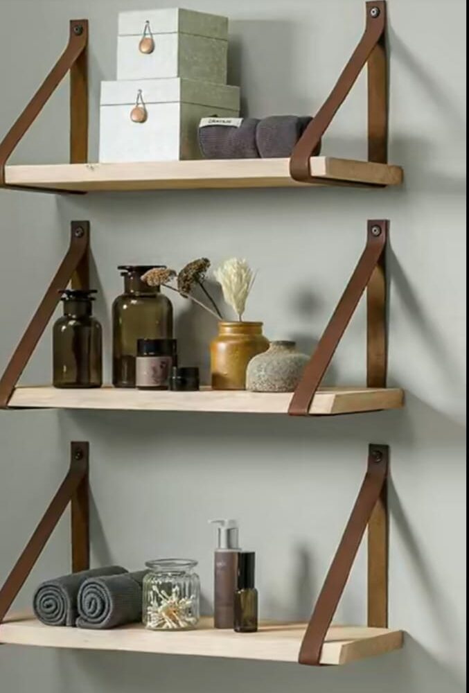 étagère murale design en cuir pour un intérieur chic et tendance