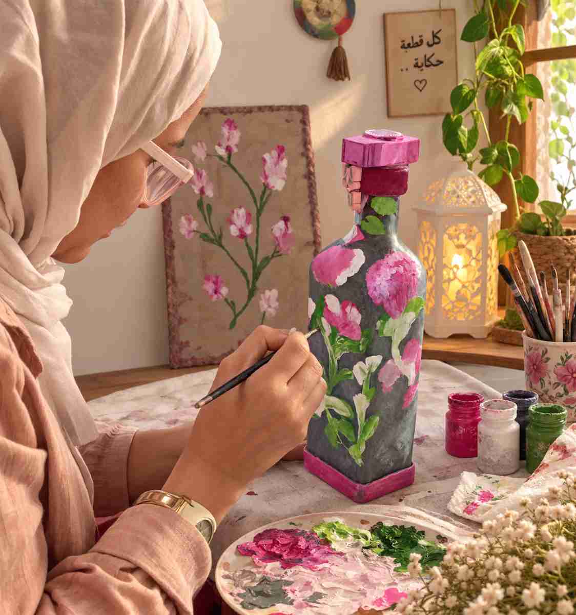 tableau artisanal réversible peint à la main pour une déco unique