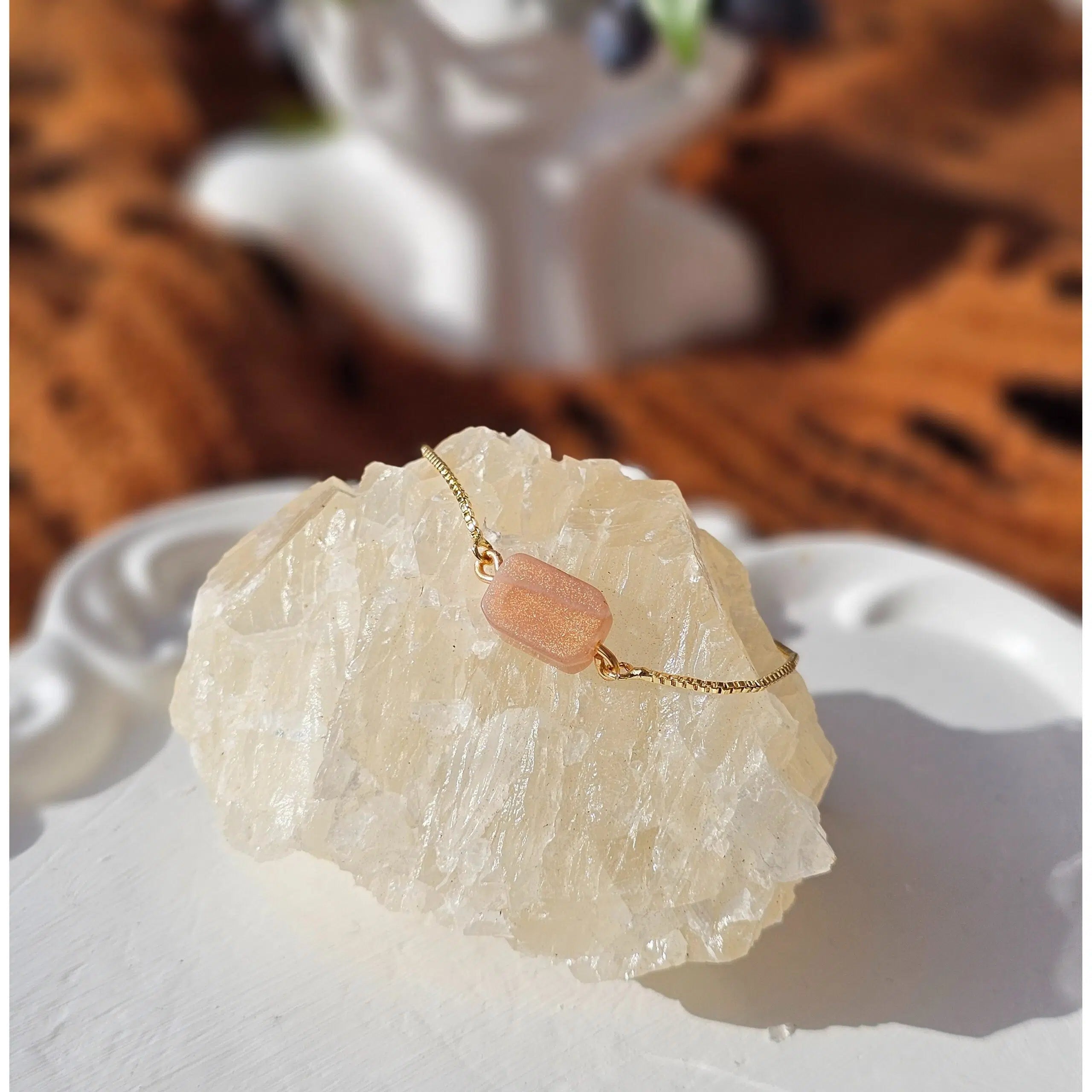 Stainless Steel Bracelet; Sunstone - Optimistic Radiance