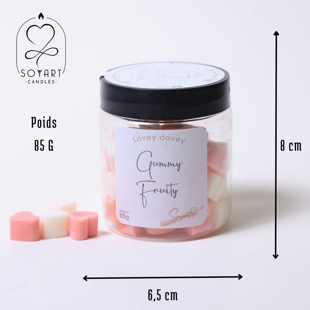 Minis fondants parfumés petit cœur "Gummy Fruity" - artisanat Tunisien fait main | ILEYCOM