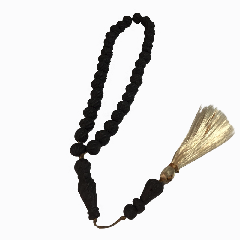 Misbaha en Ambre Sombre 33 Perles Parfumées, Finition Raffinée