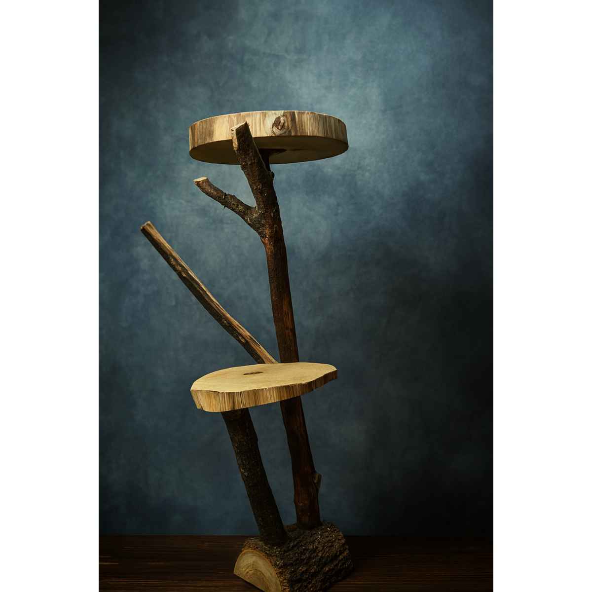 étagère arbre en bois olivier sauvage fabrication artisanale premium