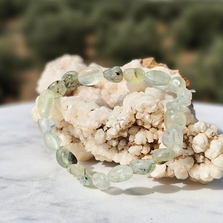 Bracelet préhnite élastique naturel pour un bien-être immédiat