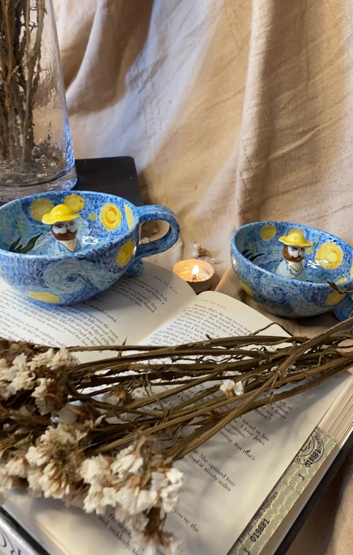 Mug Van Gogh - Pièce Artistique Unique et Cadeau Parfait pour Passionnés d'Art - artisanat Tunisien fait main | ILEYCOM