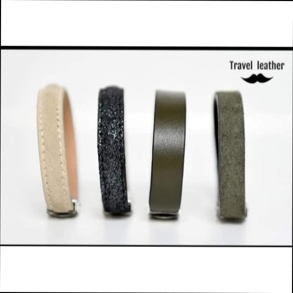 Bracelet Duo Cuir Magenta &amp; Pourpre Sport-Chic - Élégance Vibrante