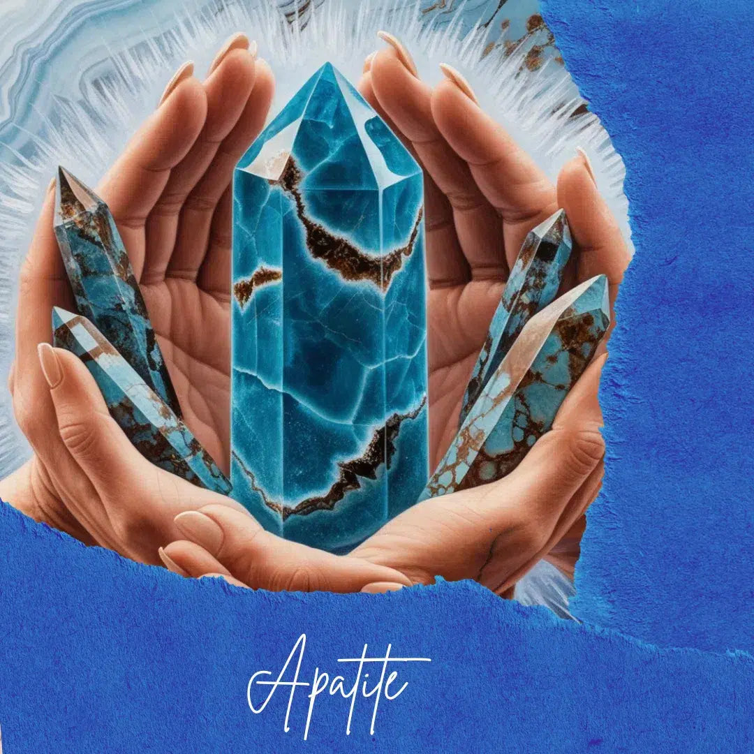 Bracelet apatite bleue brute