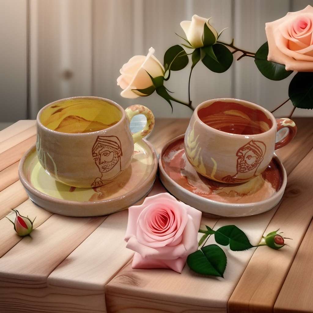 Tasse céramique marbrée Hannibal pour un café raffiné