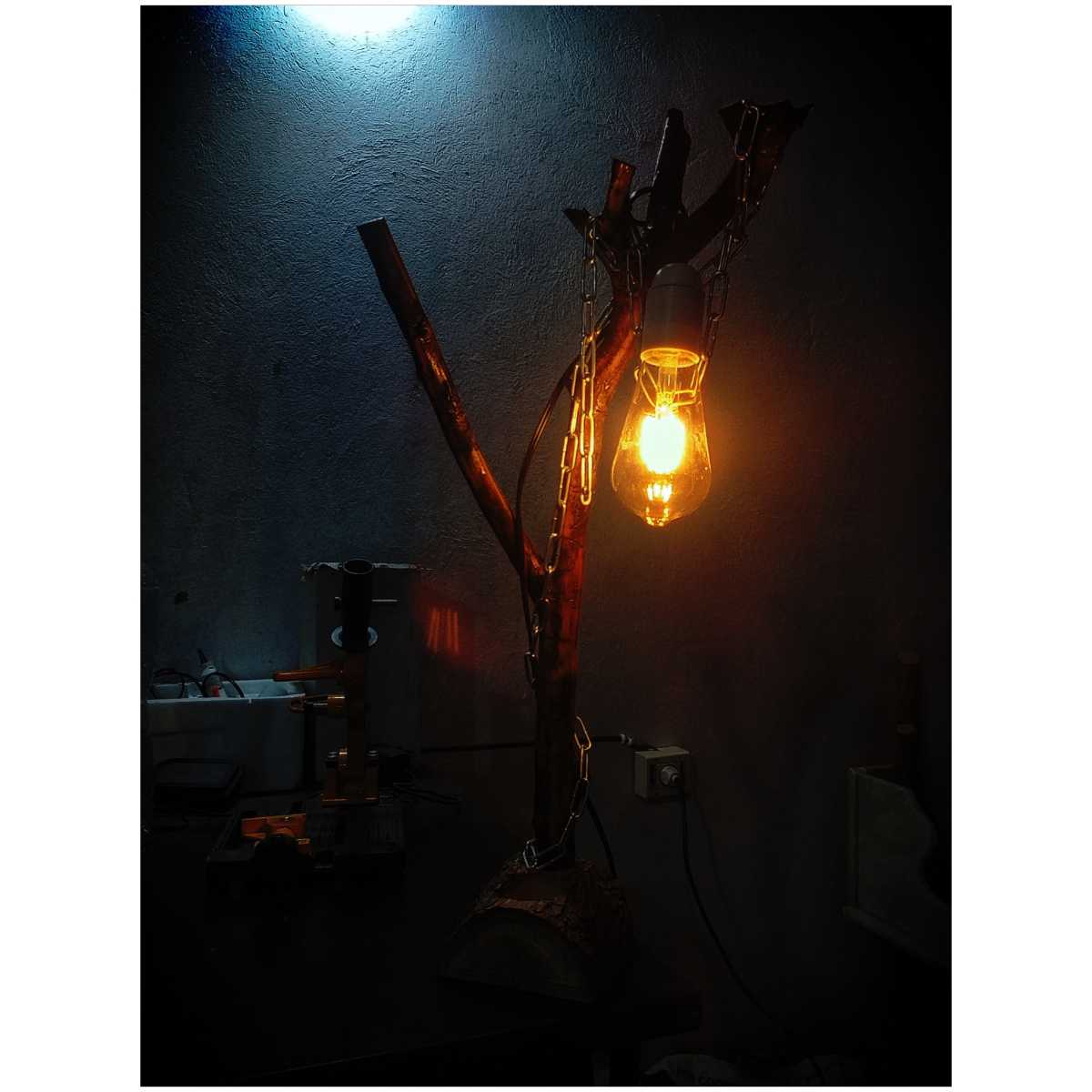 Lampe bois artisanale en bois de qualité 60x15 cm exclusive