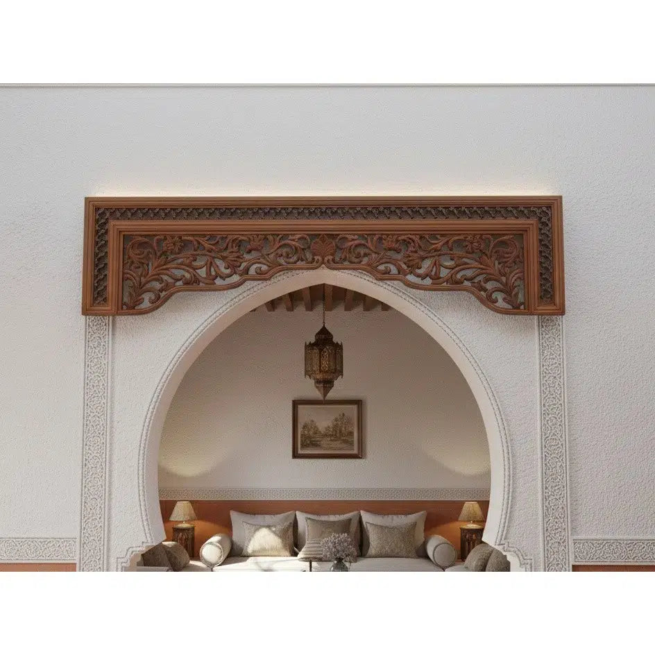 panneau mural bois artisanat exclusif en bois massif 60x225 cm