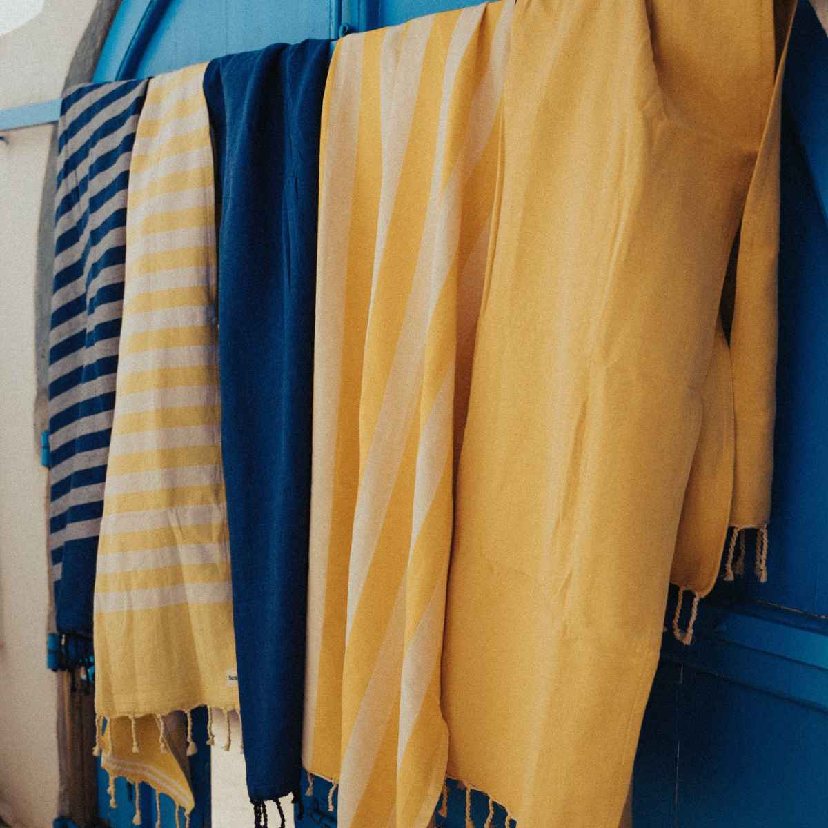 Fouta éponge Bleu