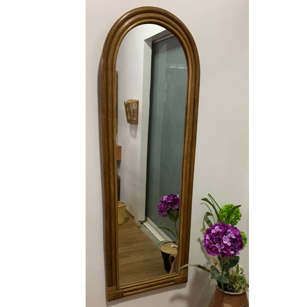 miroir demi lune design élégant 150x50 cm pour un intérieur chic