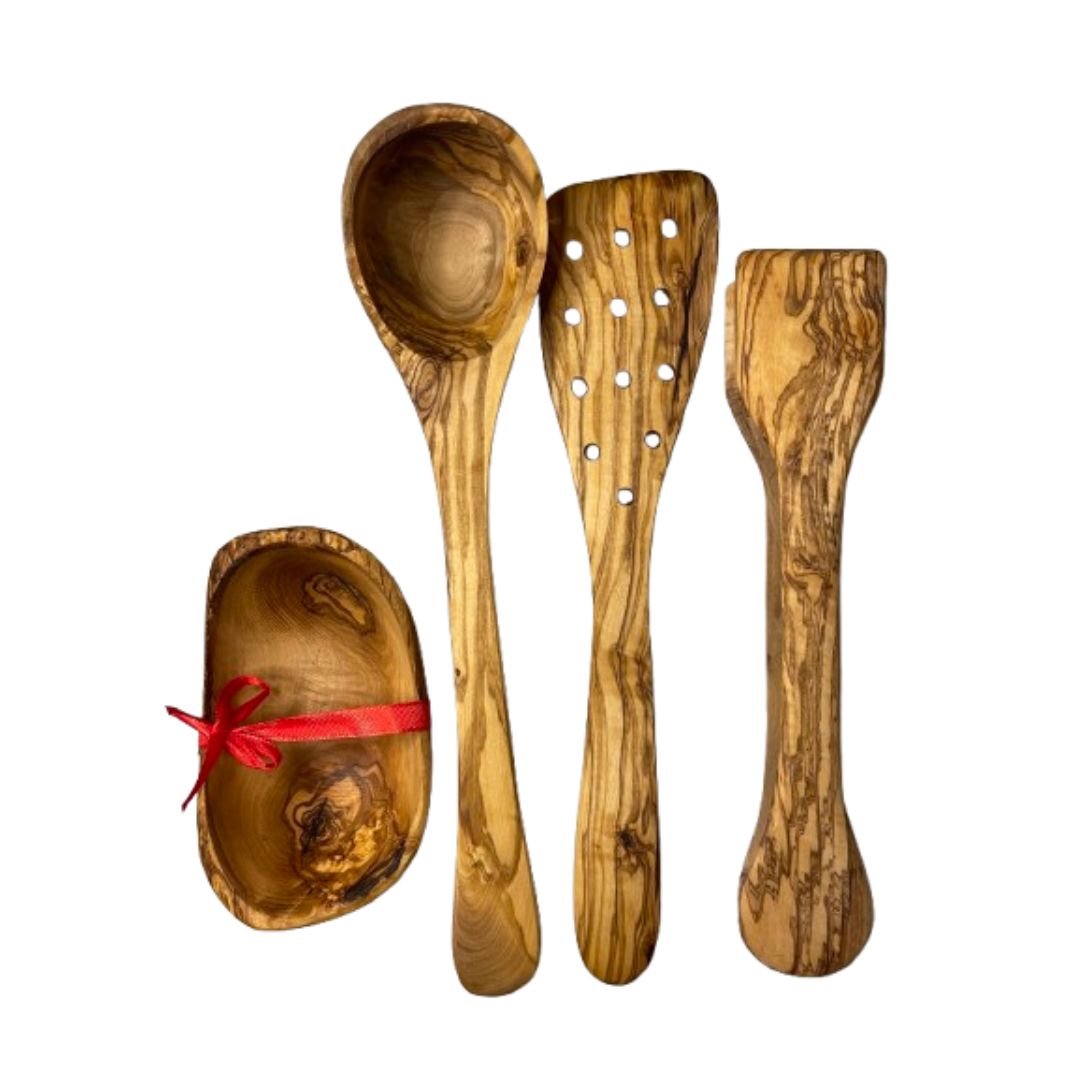 Pack ustensiles de cuisine en bois d’olivier