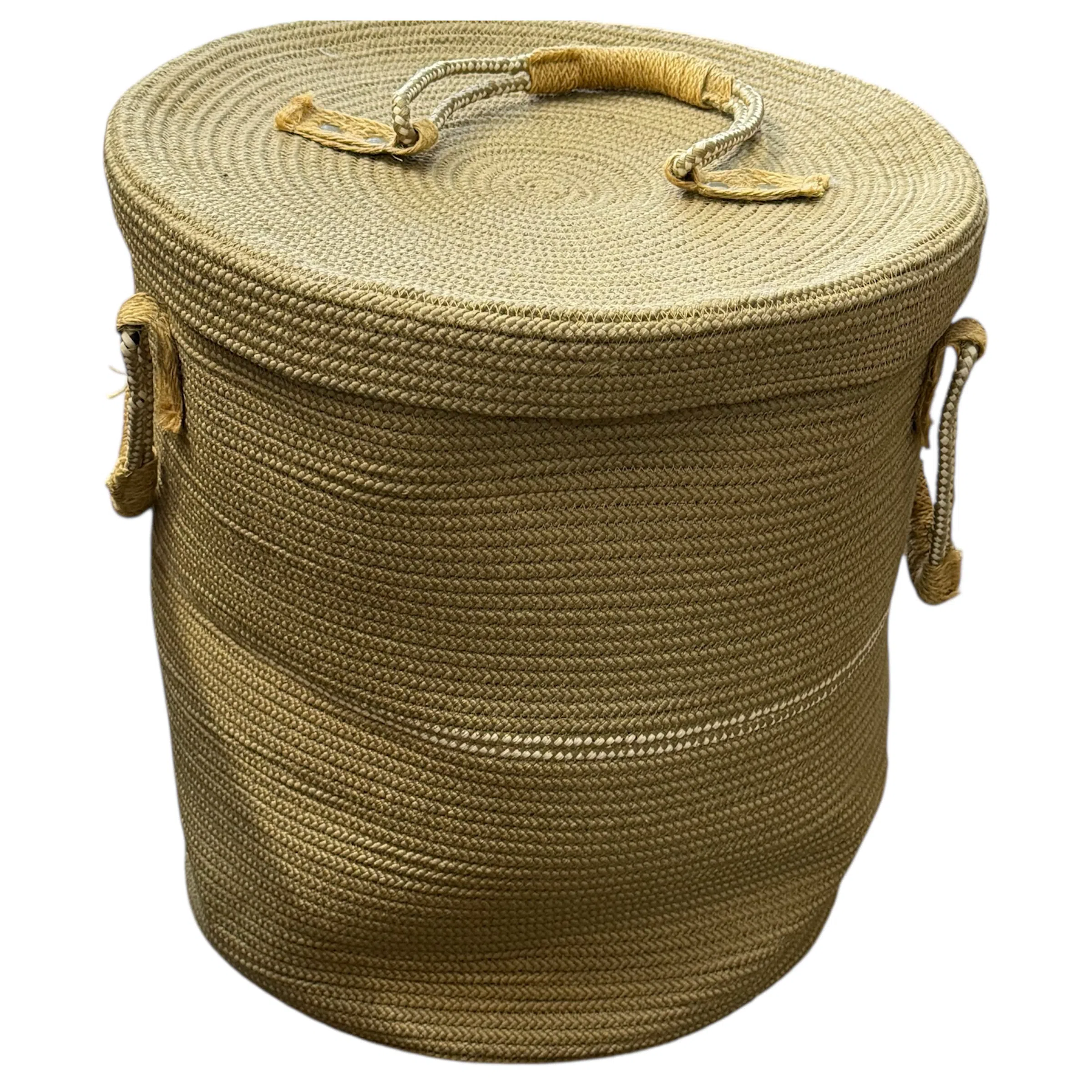 Panier à linge avec couvercle - Diamètre 40 cm, Hauteur 40 cm