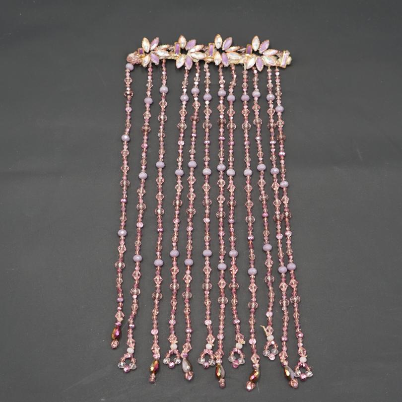 Peigne en perles violet de cheveux mariée, Peigne de mariage, Peigne à cheveux p - artisanat Tunisien fait main | ILEYCOM