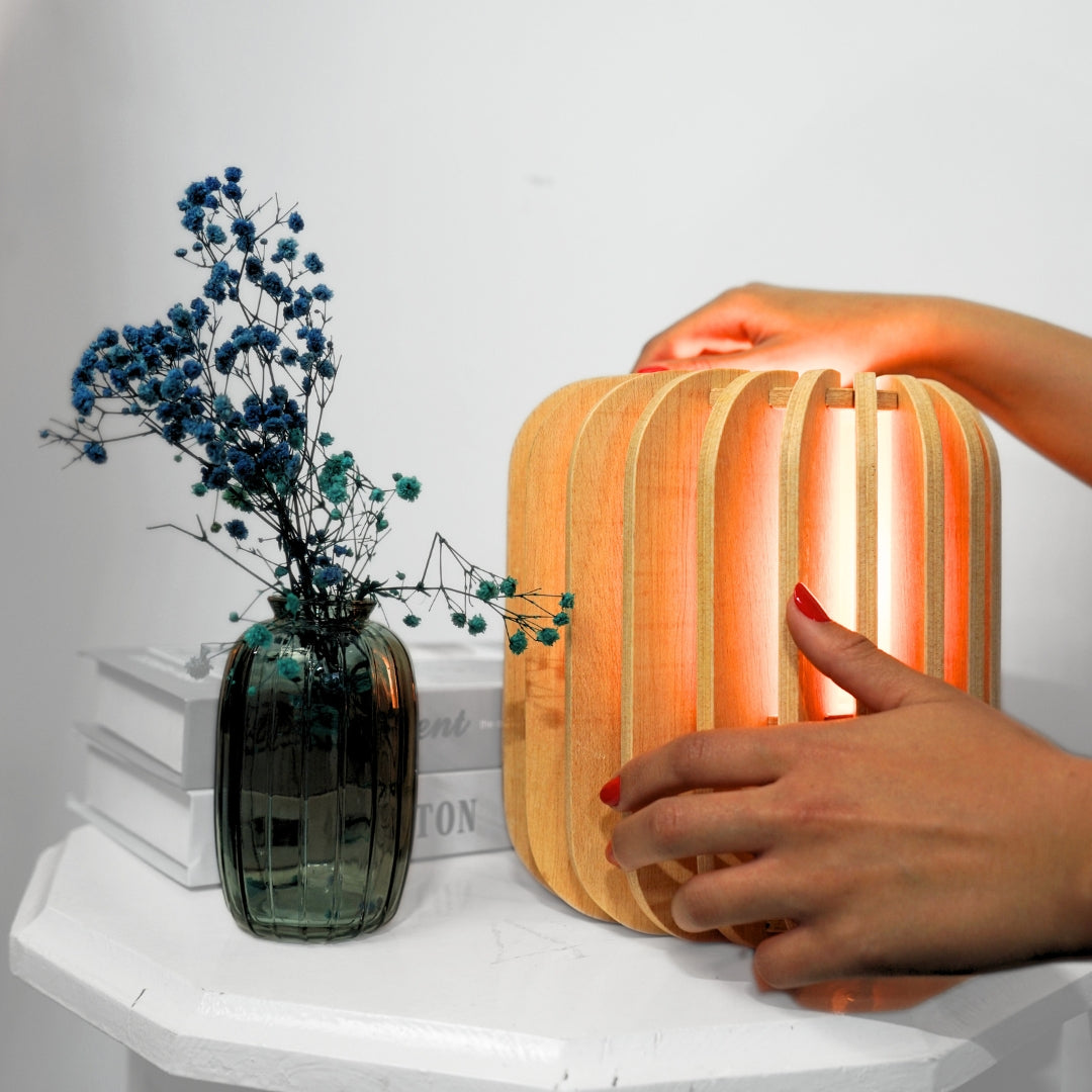 Petite lampe en bois - artisanat Tunisien fait main | ILEYCOM