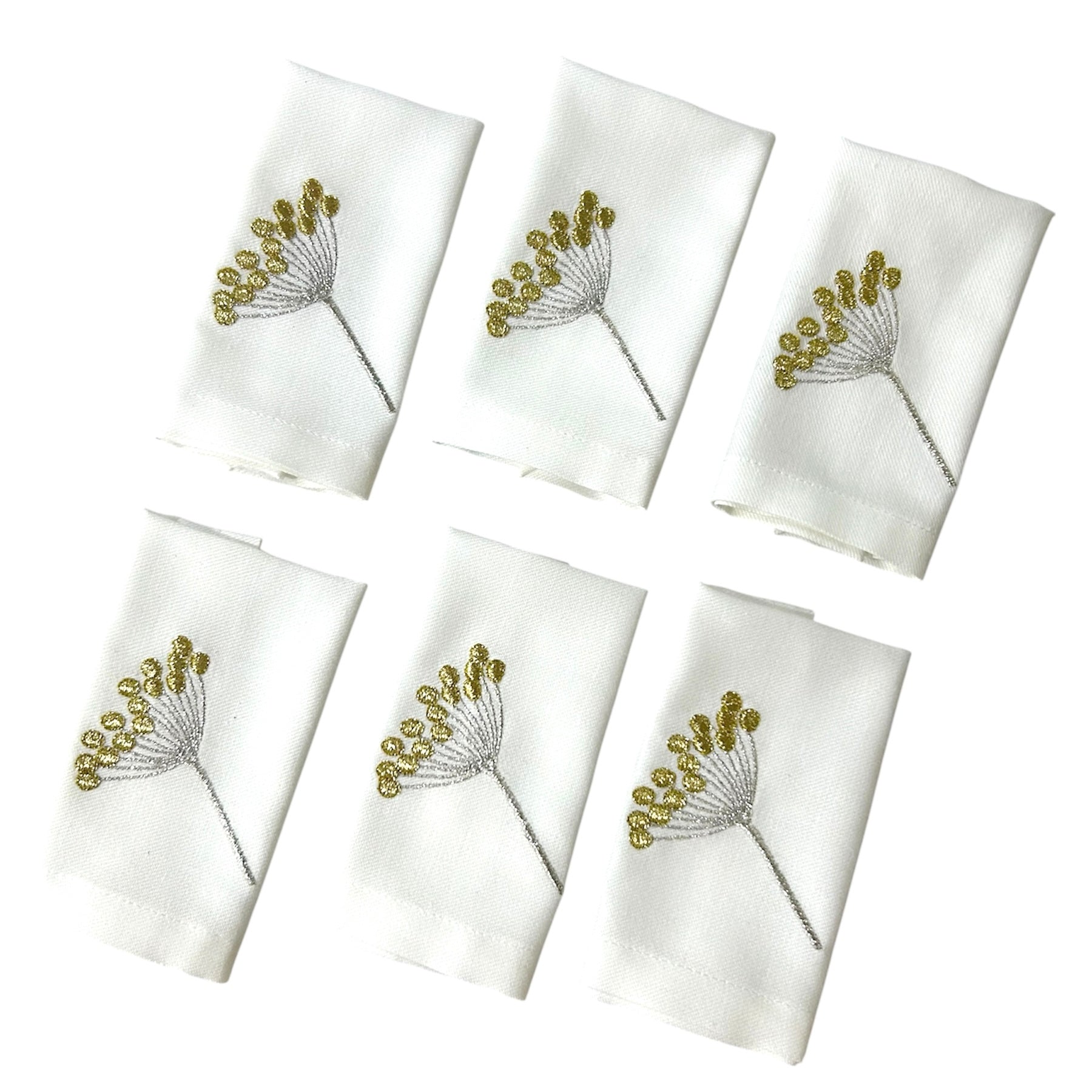 Serviettes à thé brodées au motif de Mashmoum