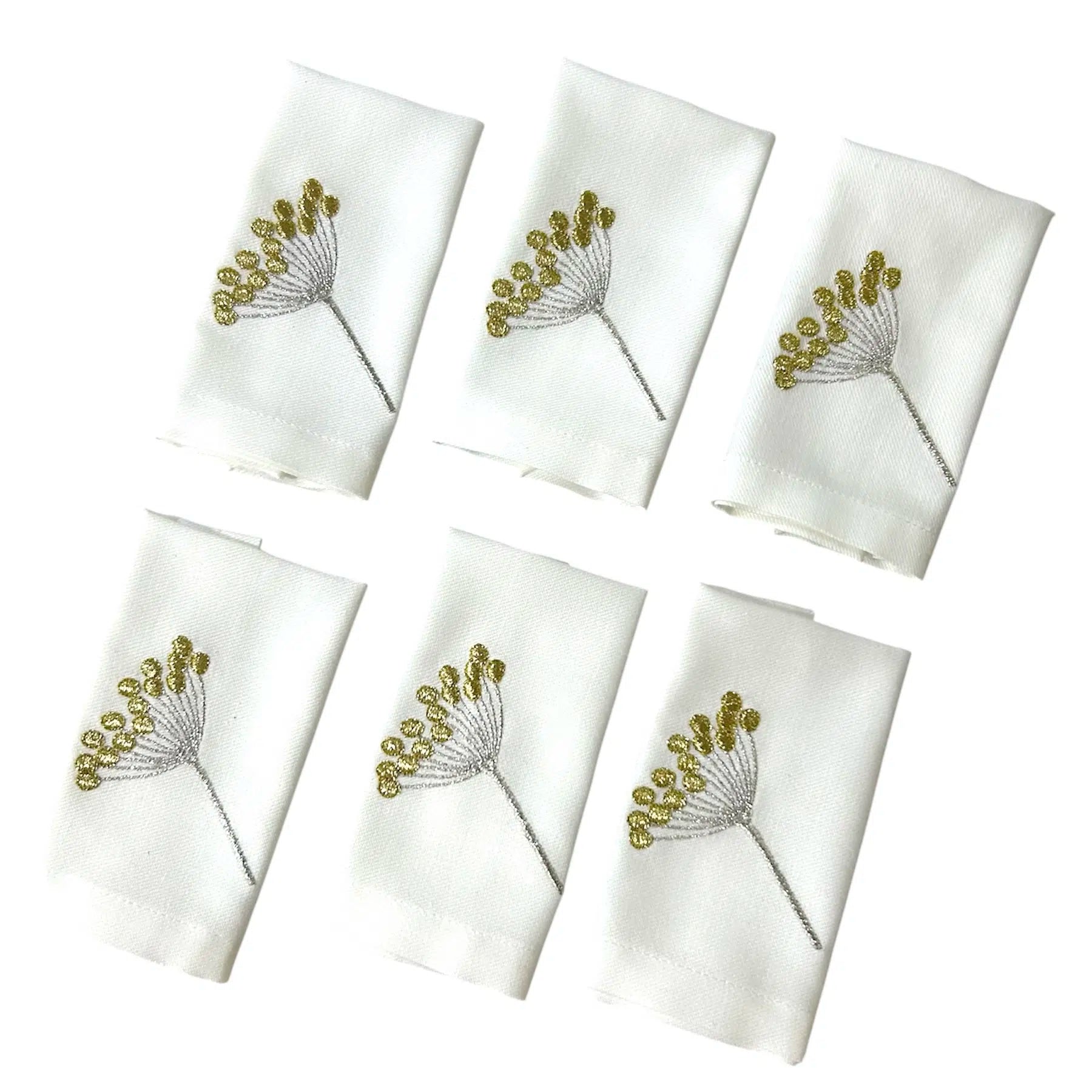 Serviettes à thé brodées au motif de Mashmoum