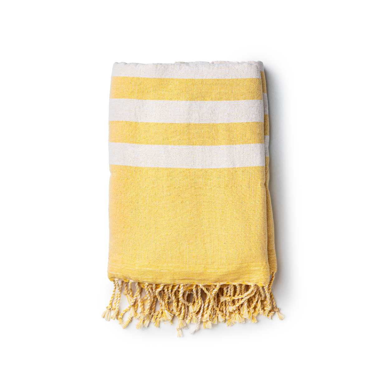 Fouta éponge rayée jaune