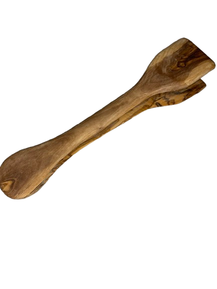 Ustensiles de cuisine en bois d'olivier Artisanal (Pince, couverts, spatules, ravier)