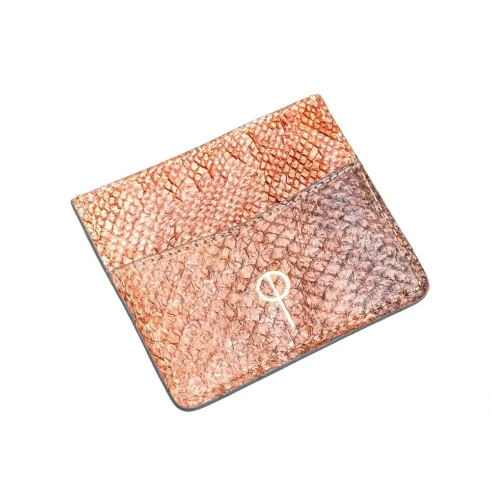 Porte-cartes en cuir de peau de saumon "Mimosa Cardholder"