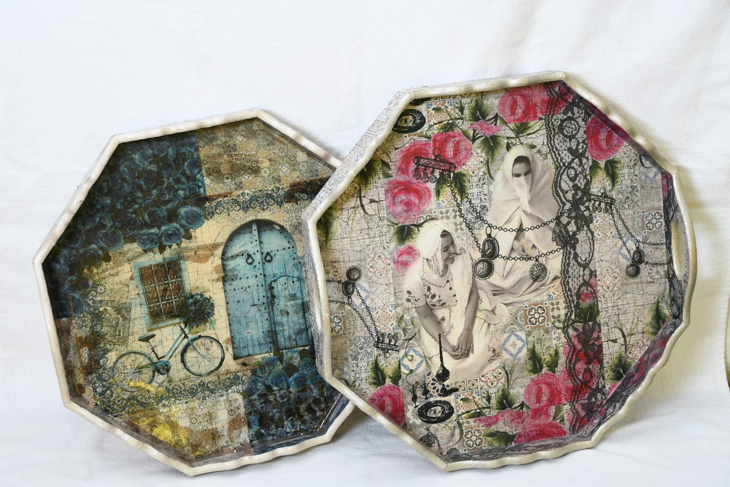 Plateau Art en bois - artisanat Tunisien fait main | ILEYCOM