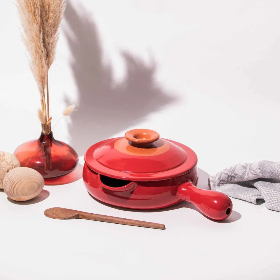 Poêle en céramique 3 couleurs - Art de la table fait main